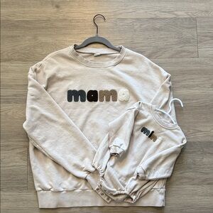 Cream mama and mini matching Sweaters